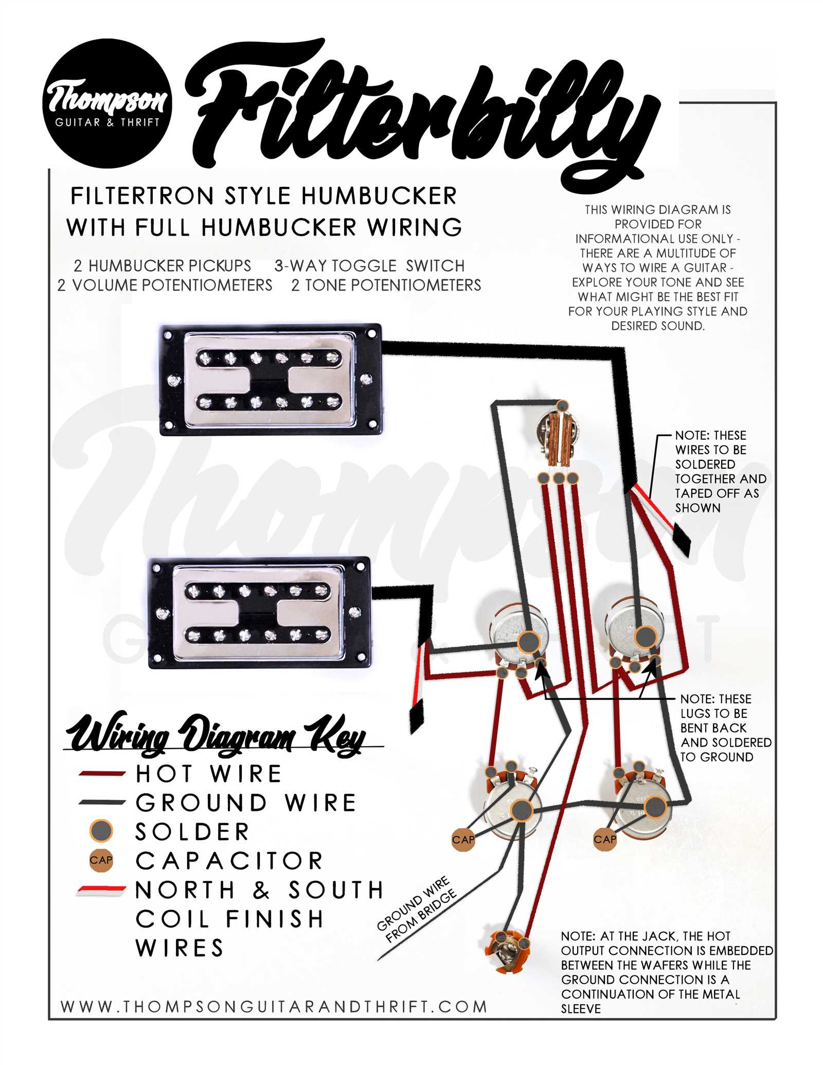 wiring diagram humbucker pickup