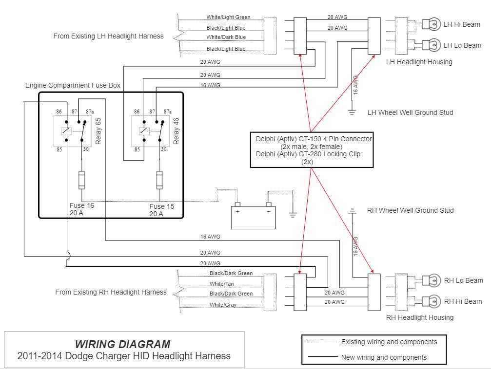 wiring diagram of headlight