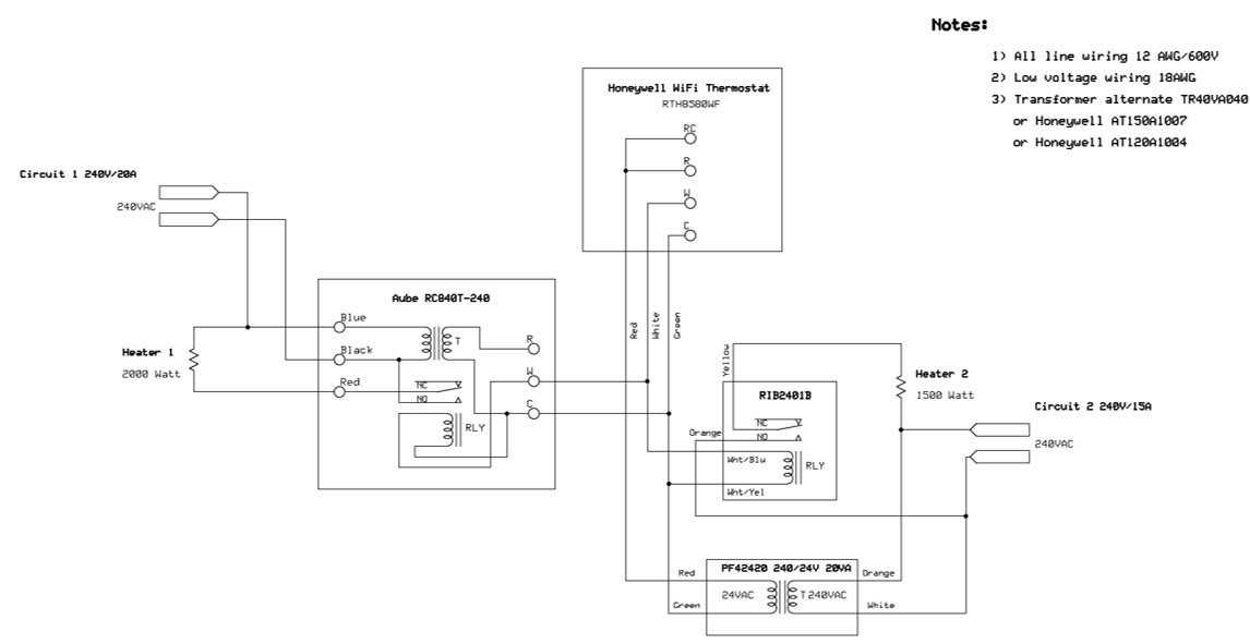 wiring electric baseboard heaters diagrams