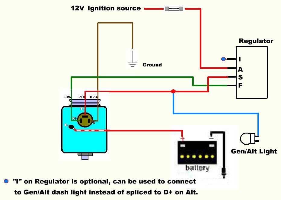 alternator external voltage regulator wiring diagram