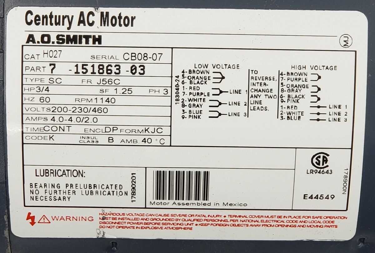 ao smith motor wiring diagram