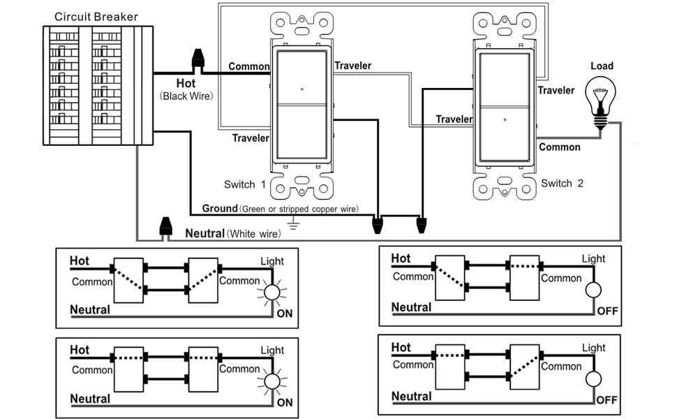 3 way light switch wiring diagram