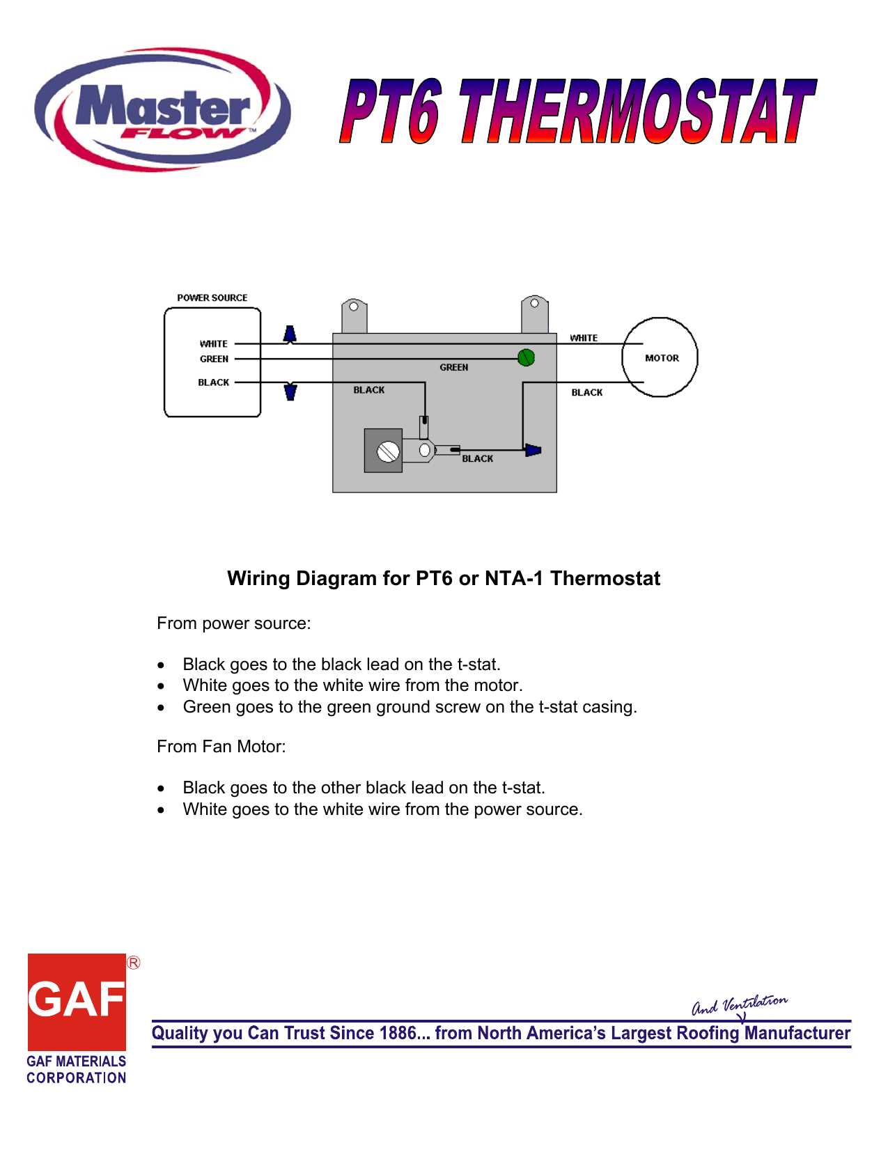 attic fan thermostat wiring diagram