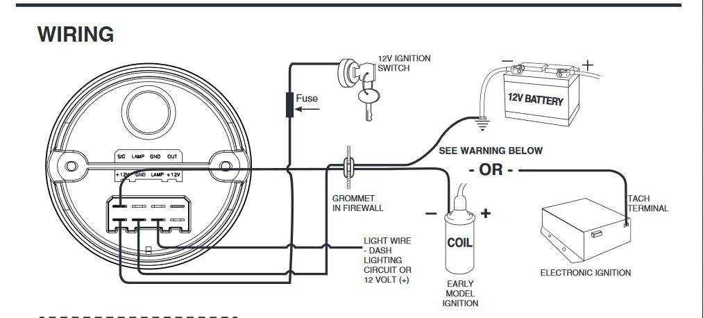 auto gauge tach wiring diagram