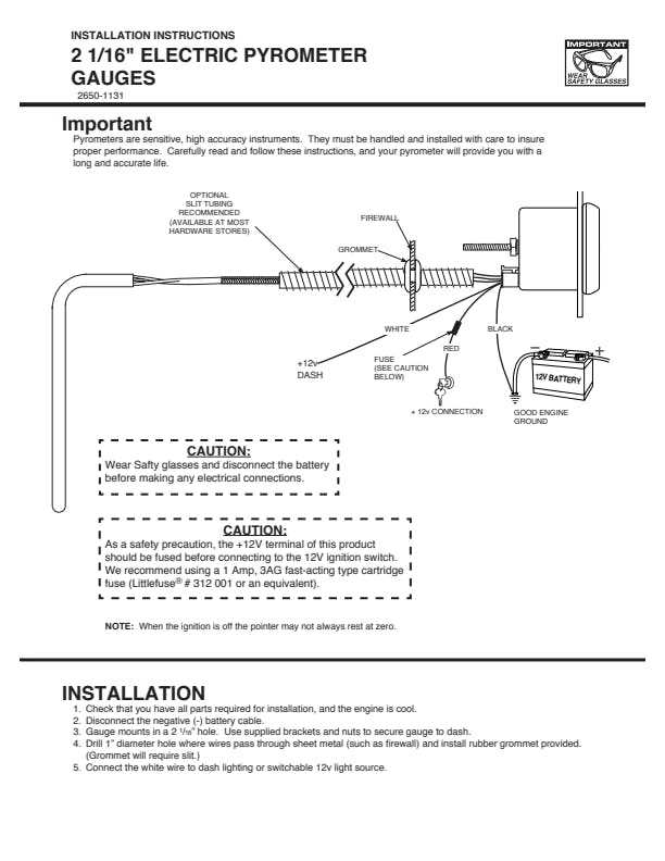 autometer pyrometer wiring diagram