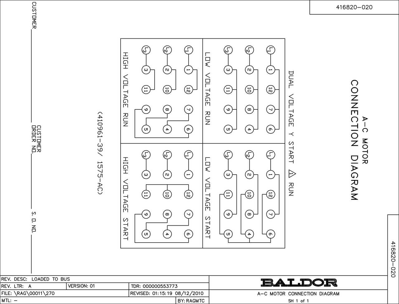 baldor motor wiring diagram