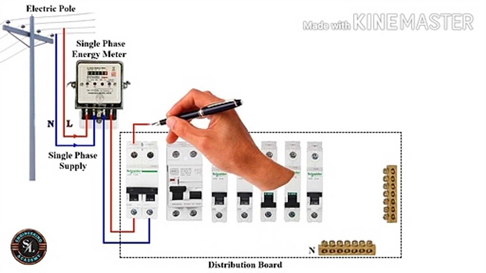 electric meter wiring diagram