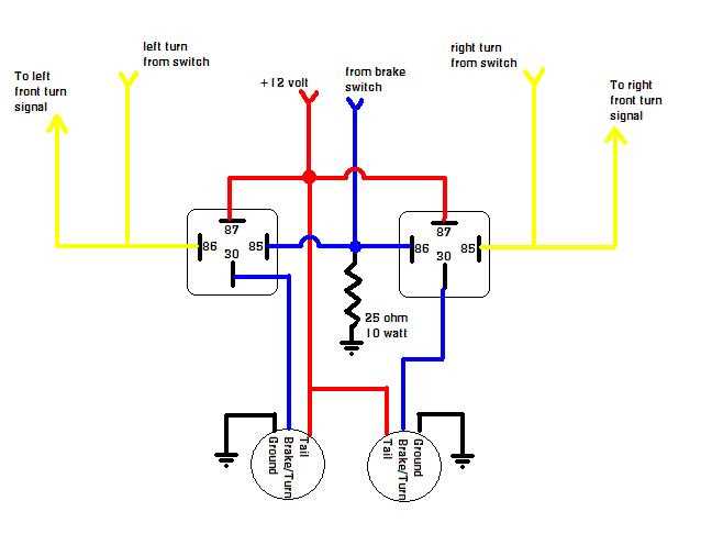 brake light and turn signal wiring diagram