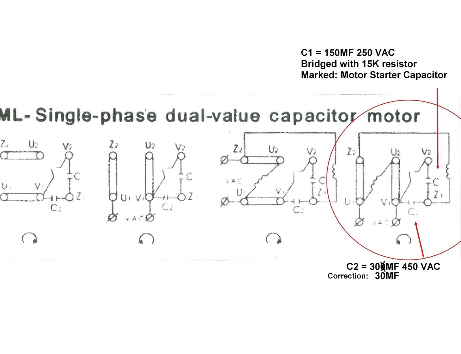 capacitor start motor wiring diagram