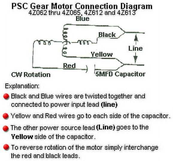 dayton capacitor start motor wiring diagram