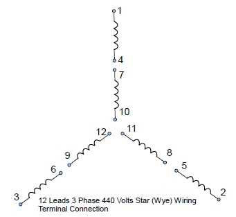 3 phase motor wiring diagram 12 leads