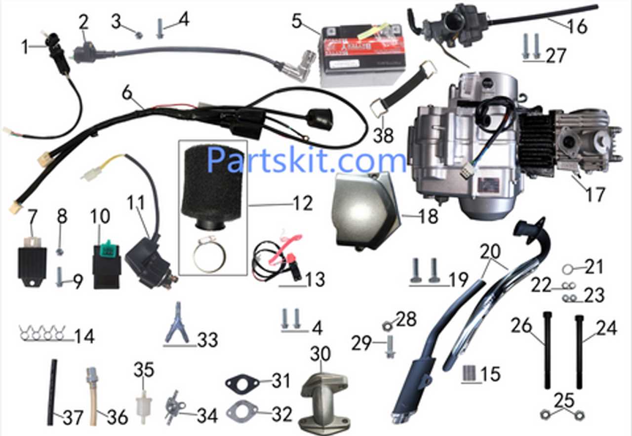 china 110cc atv wiring diagram