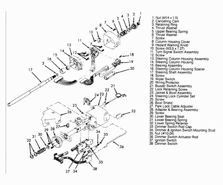 gm steering column wiring diagram