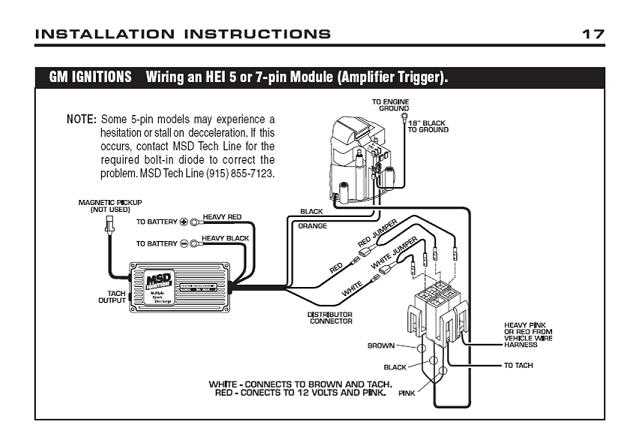 msd 6a wiring diagram chevy hei