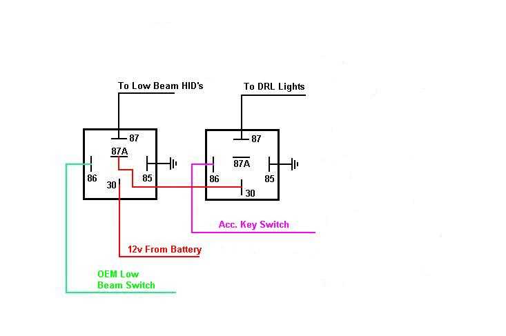 daylight running lights wiring diagram