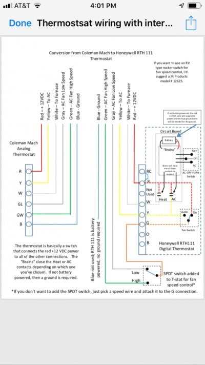 coleman mach thermostat wiring diagram