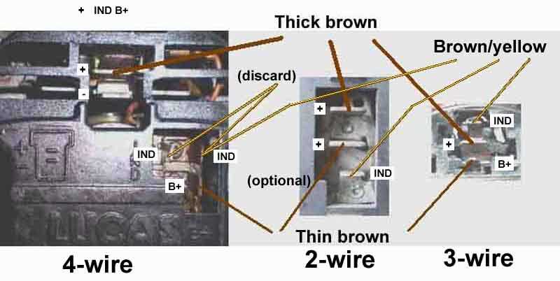 delco 4 wire alternator wiring diagram