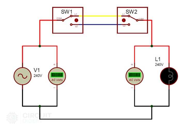 double switch wiring diagram