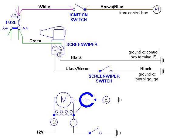 car wiper motor wiring diagram