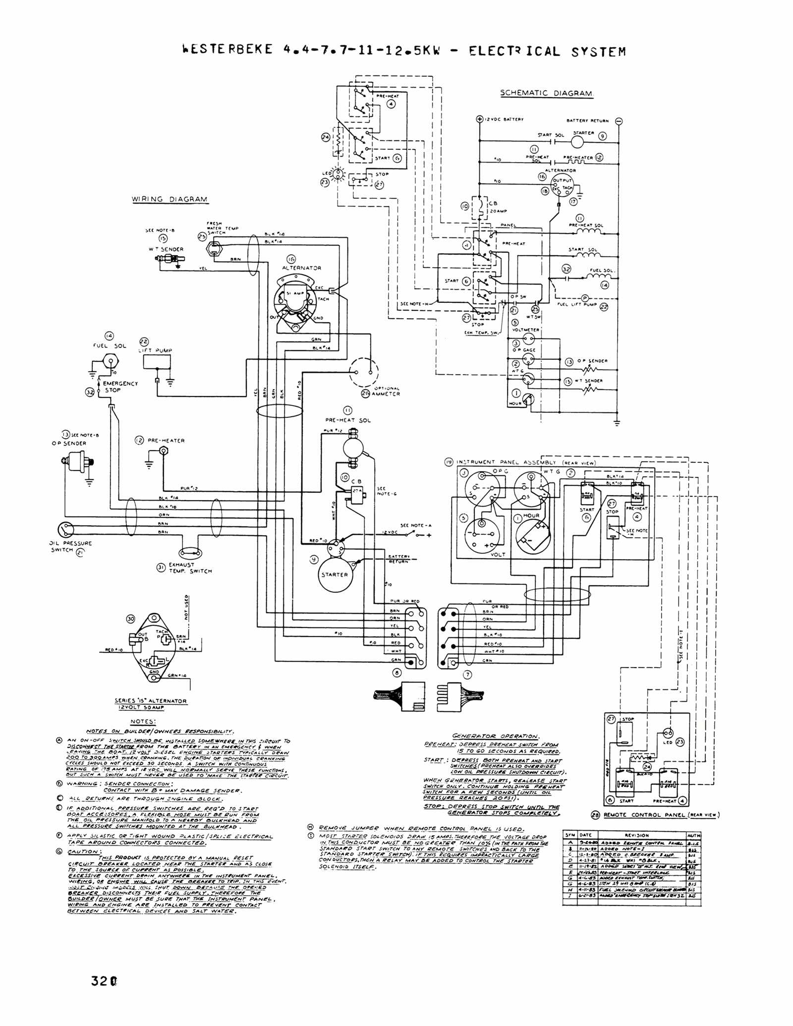 electric generator wiring diagram