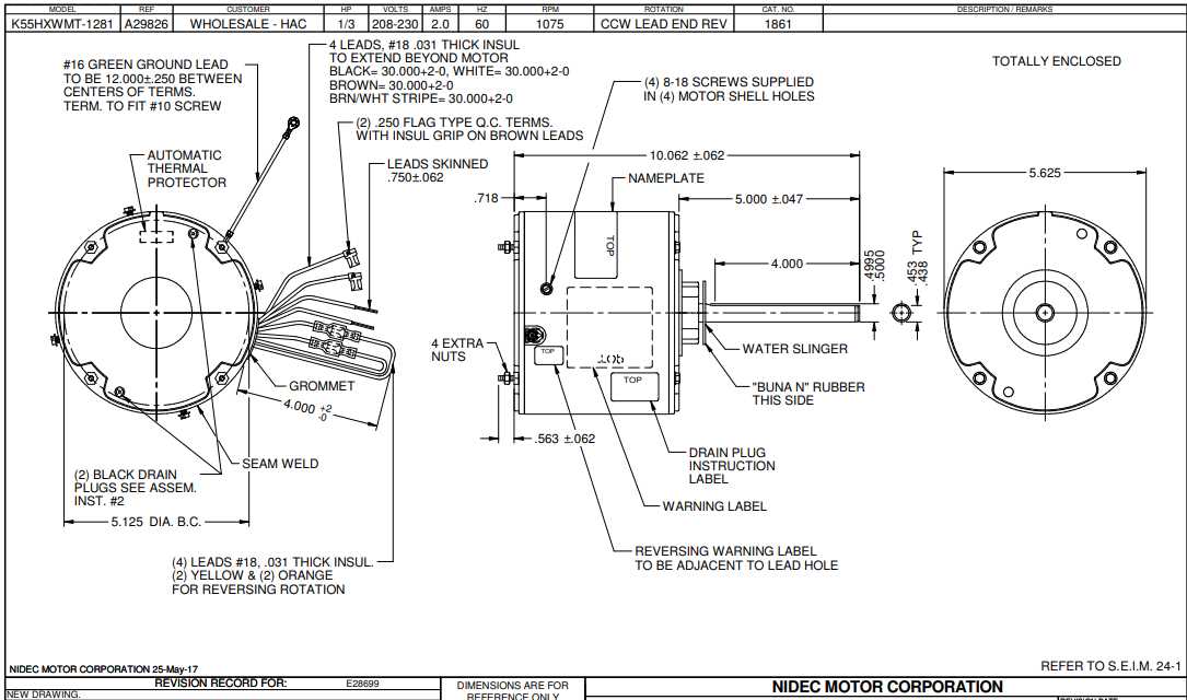 emerson electric motors wiring diagram