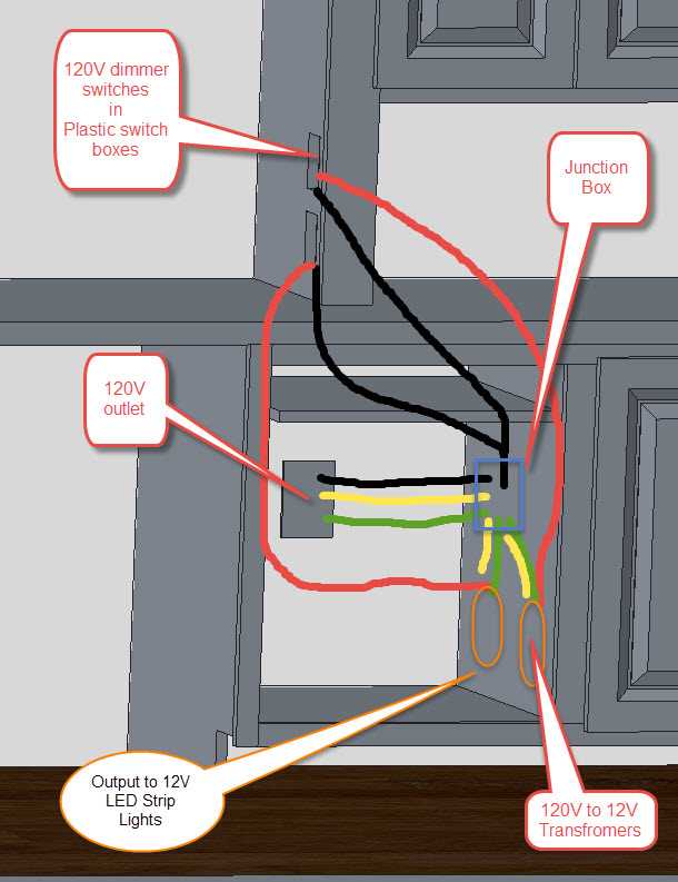 led light wiring diagram with switch