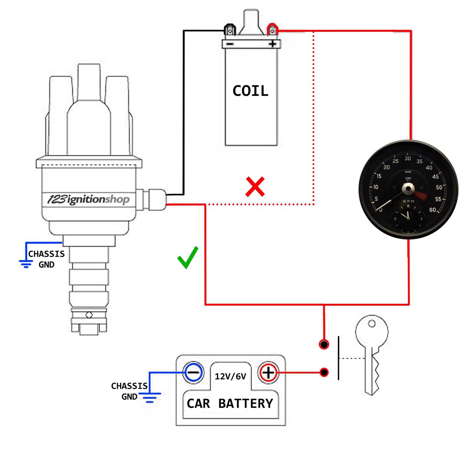 auto gauge tachometer wiring diagram