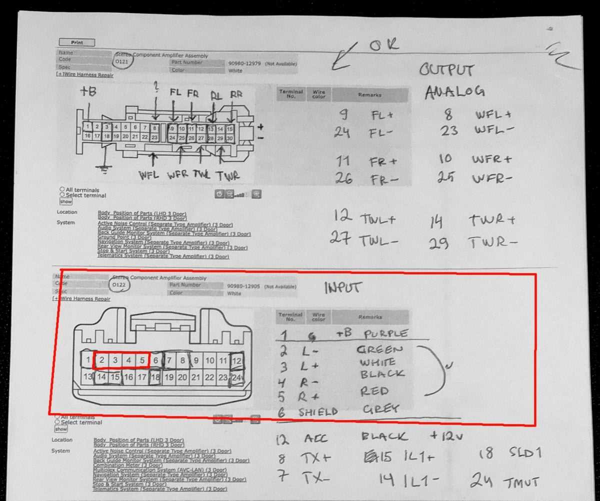 factory amp wiring toyota jbl wiring diagram