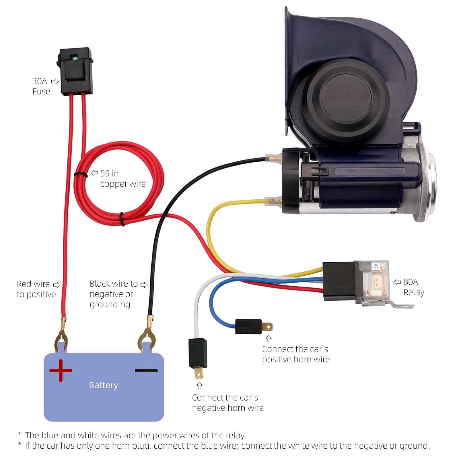 12v train horn wiring diagram