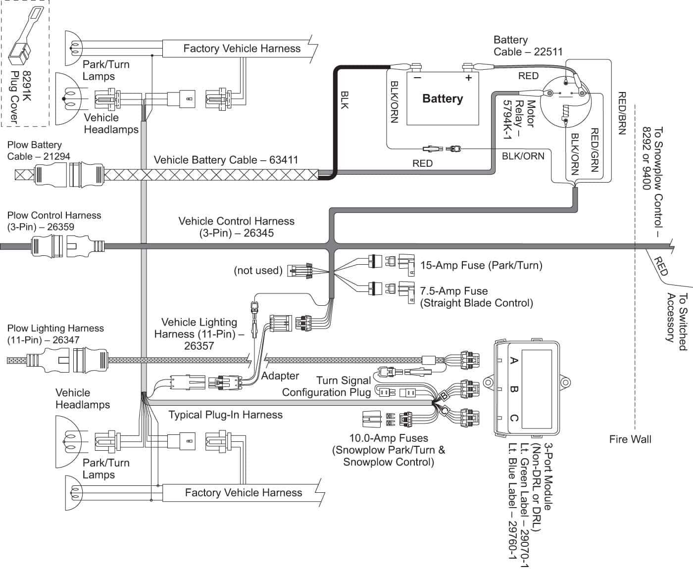 boss wiring harness diagram