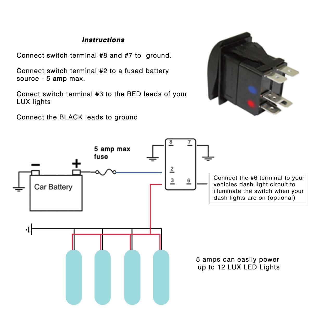 8 pin rocker switch wiring diagram