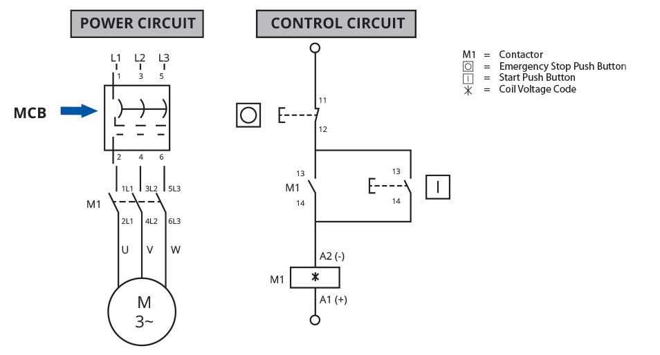 shunt trip circuit breaker wiring diagram