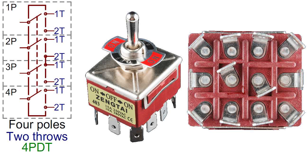 wiring diagram double pole double throw toggle switch