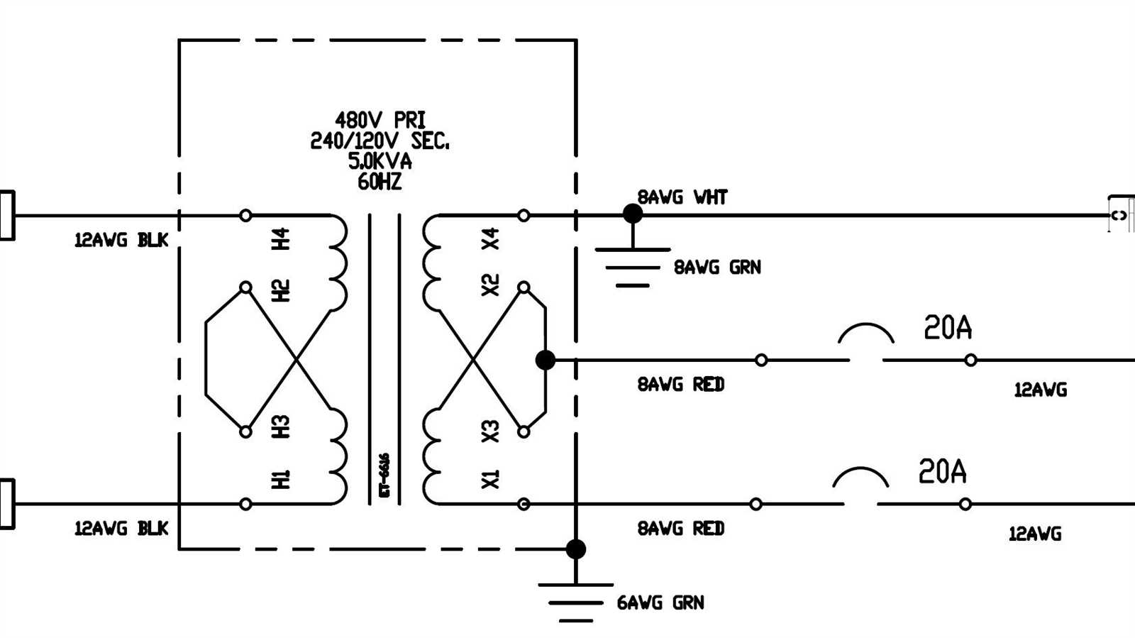 480v 3 phase to 120 240v transformer wiring diagram