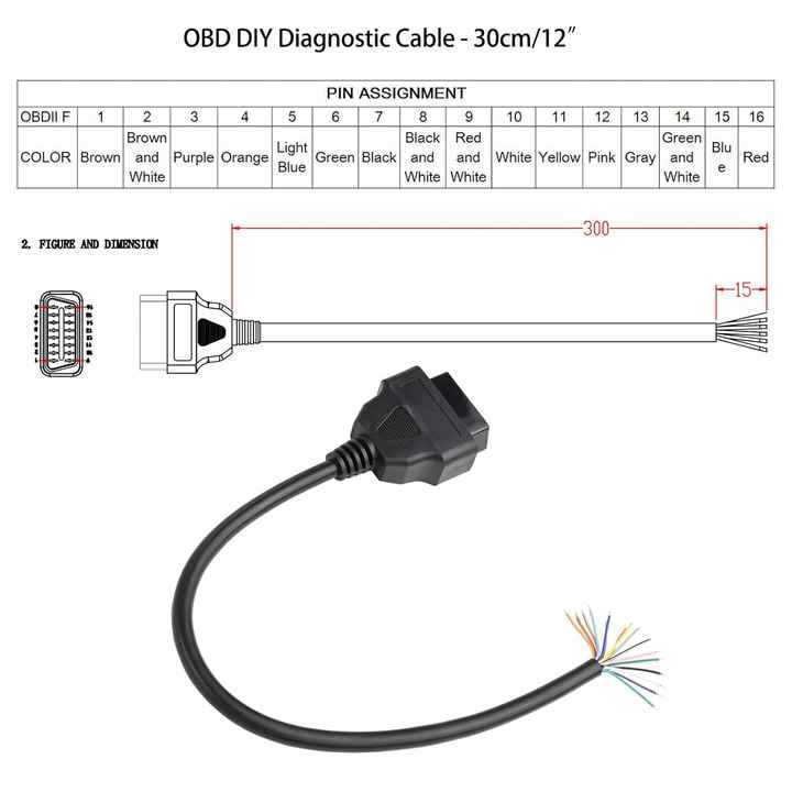 color obd2 wiring diagram