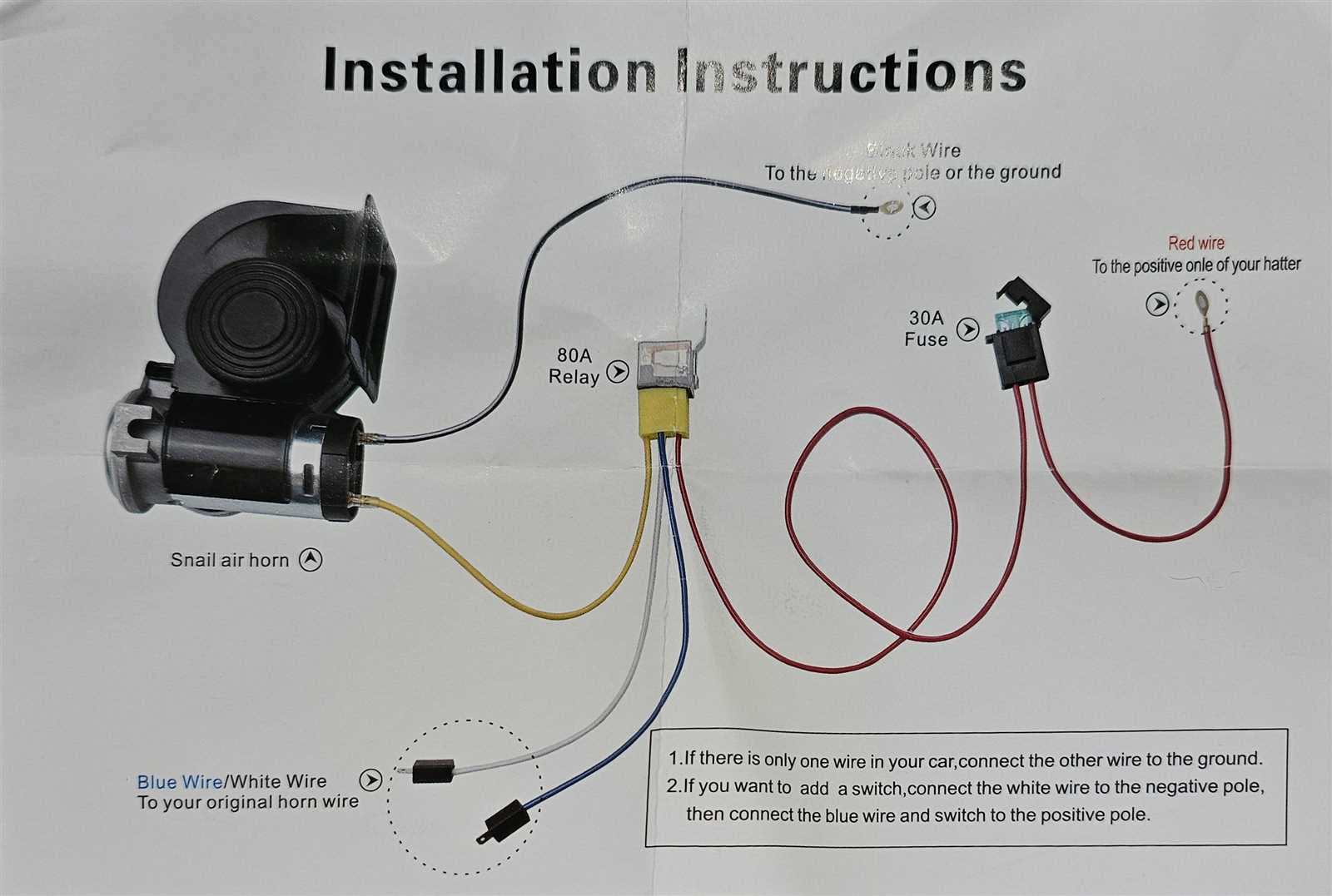 wiring diagram for relay for cheap air horn