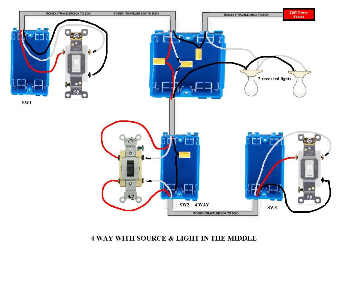 4 way switch wiring diagram