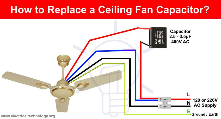 wiring diagram fan motor capacitor