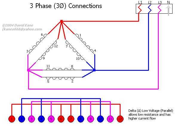 3 phase motor wiring diagram 12 leads