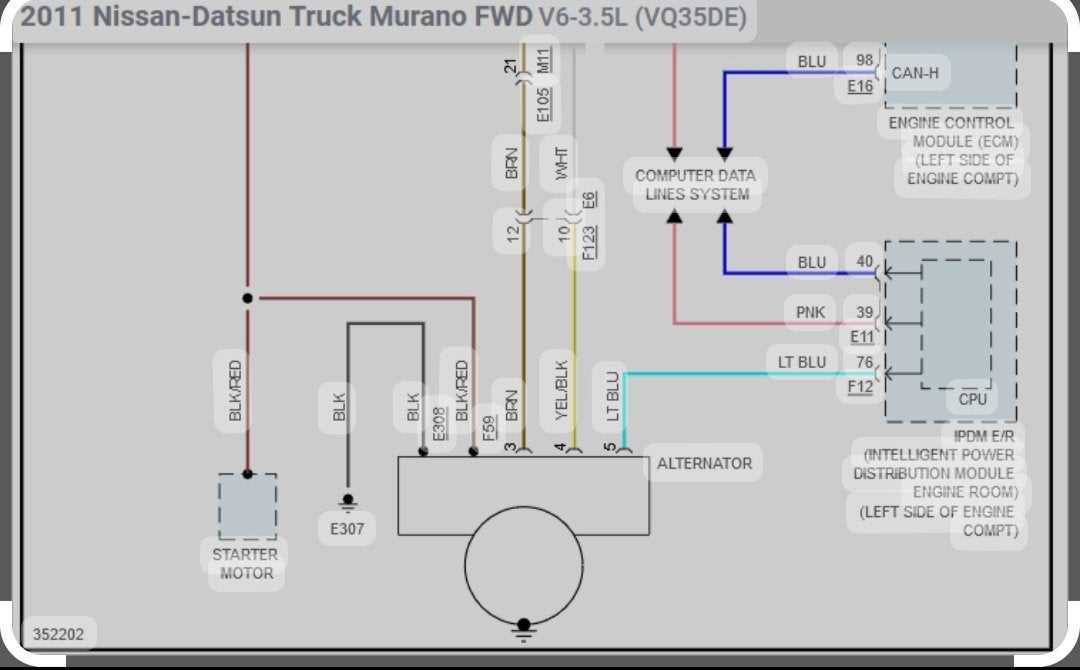 2016 nissan pathfinder alternator wiring diagram