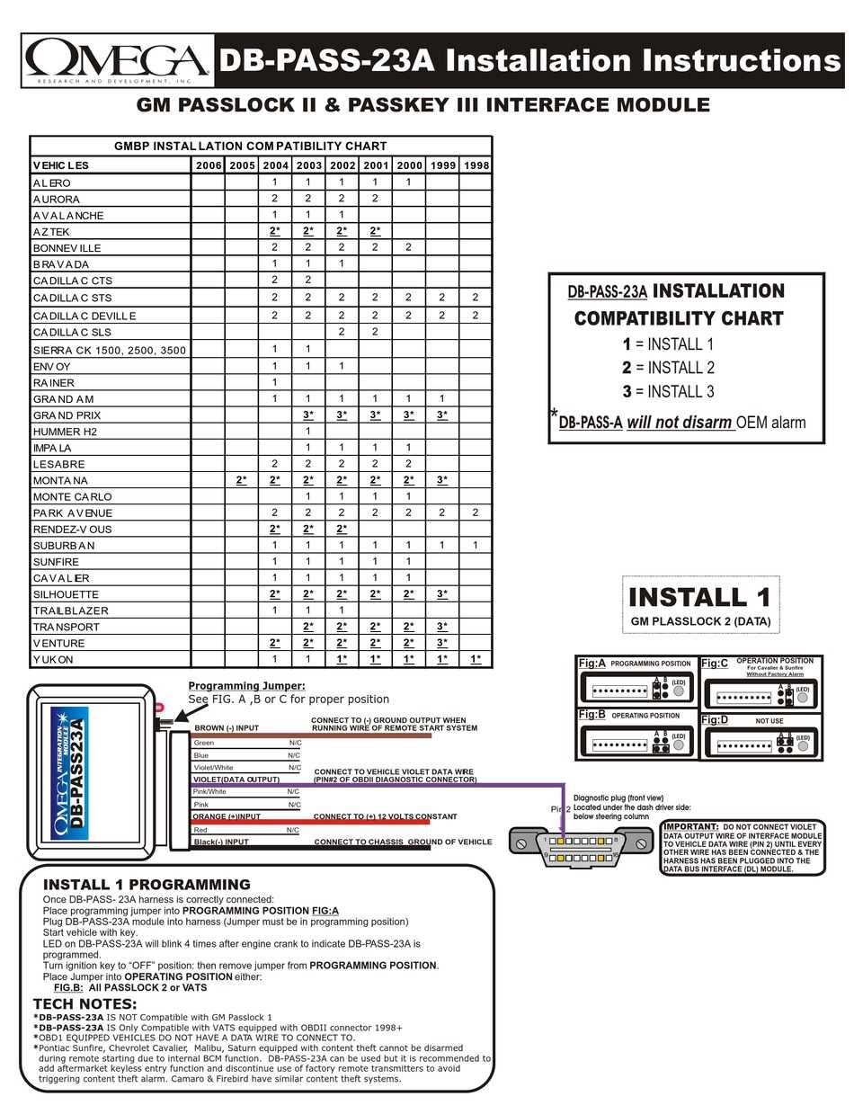 passlock passkey 3 wiring diagram