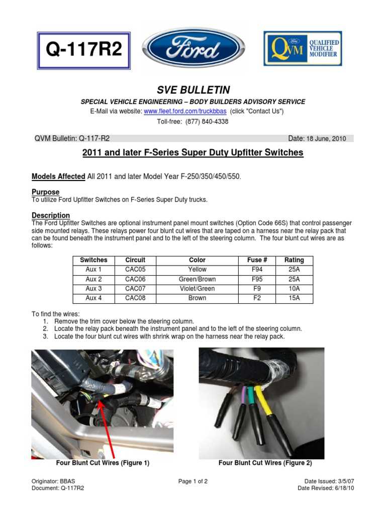 2024 ford upfitter switches wiring diagram