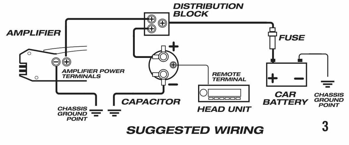 wiring diagram for car audio capacitor