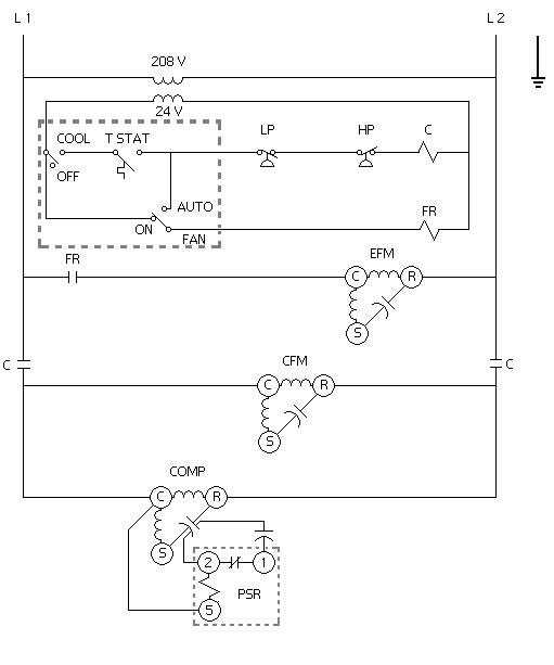 air conditioner fan motor wiring diagram