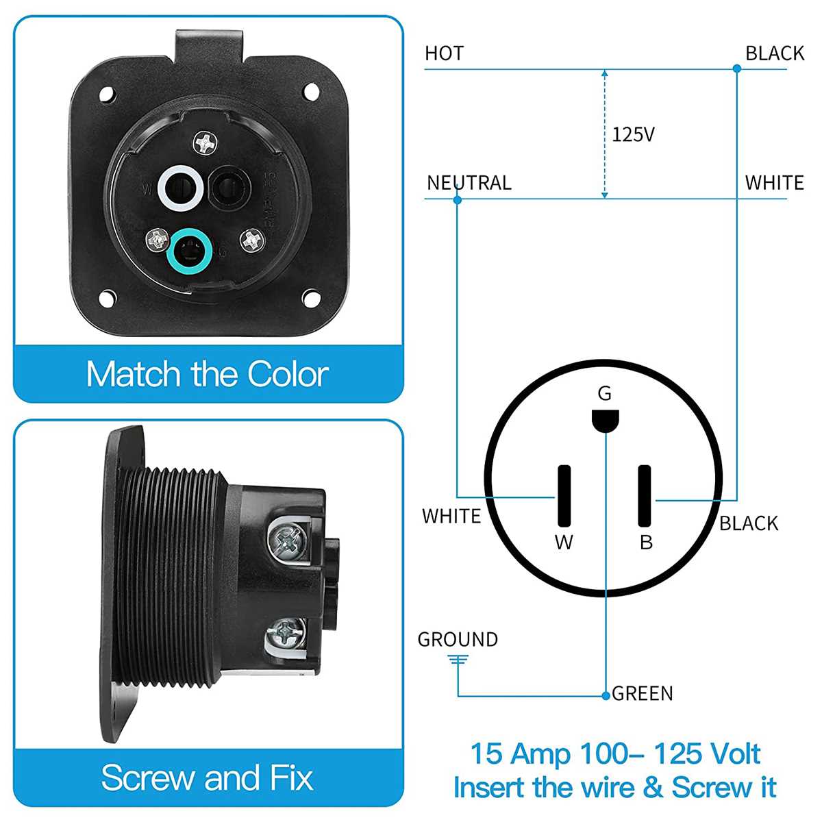 15 amp plug wiring diagram