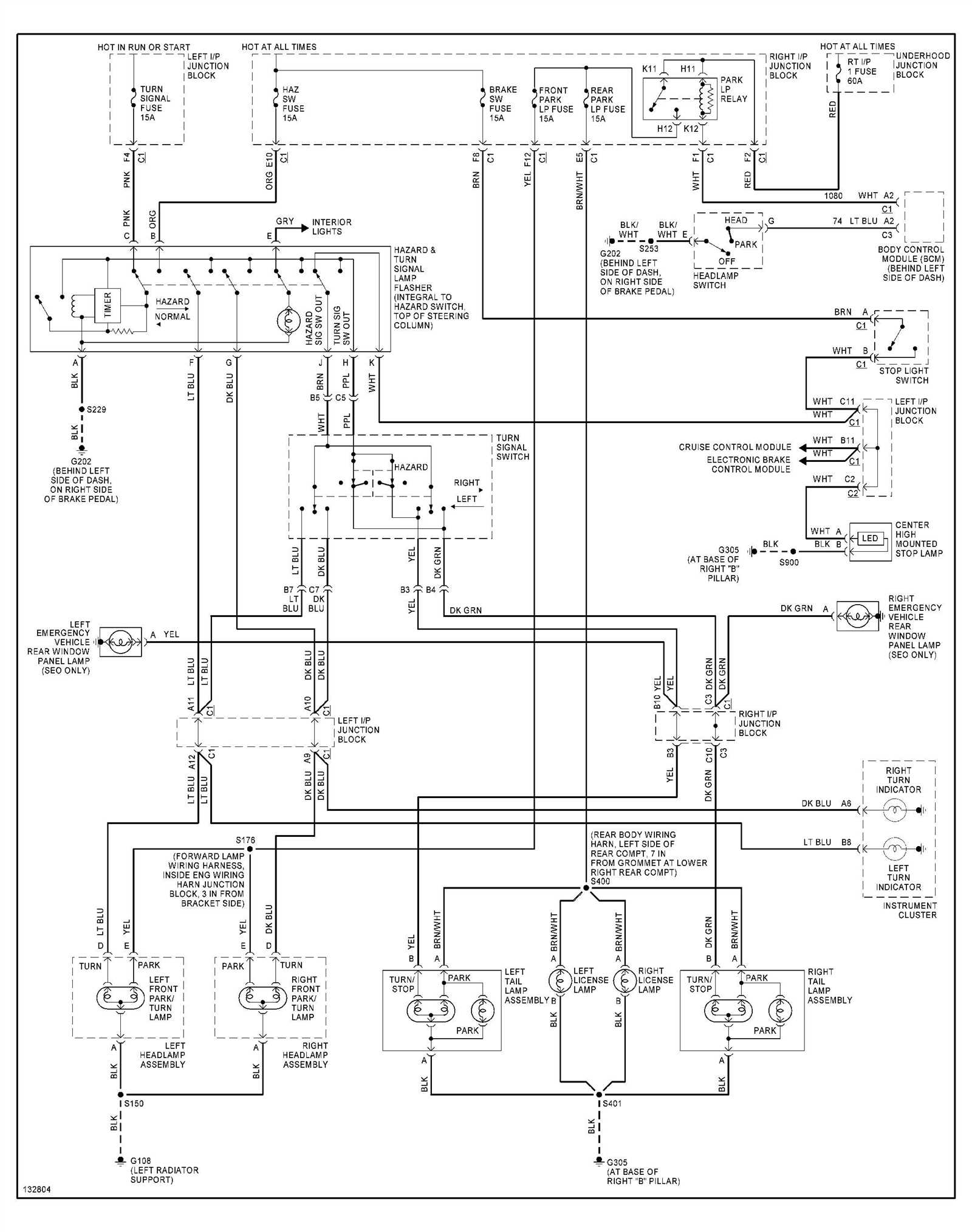 schematic tail light wiring diagram chevy