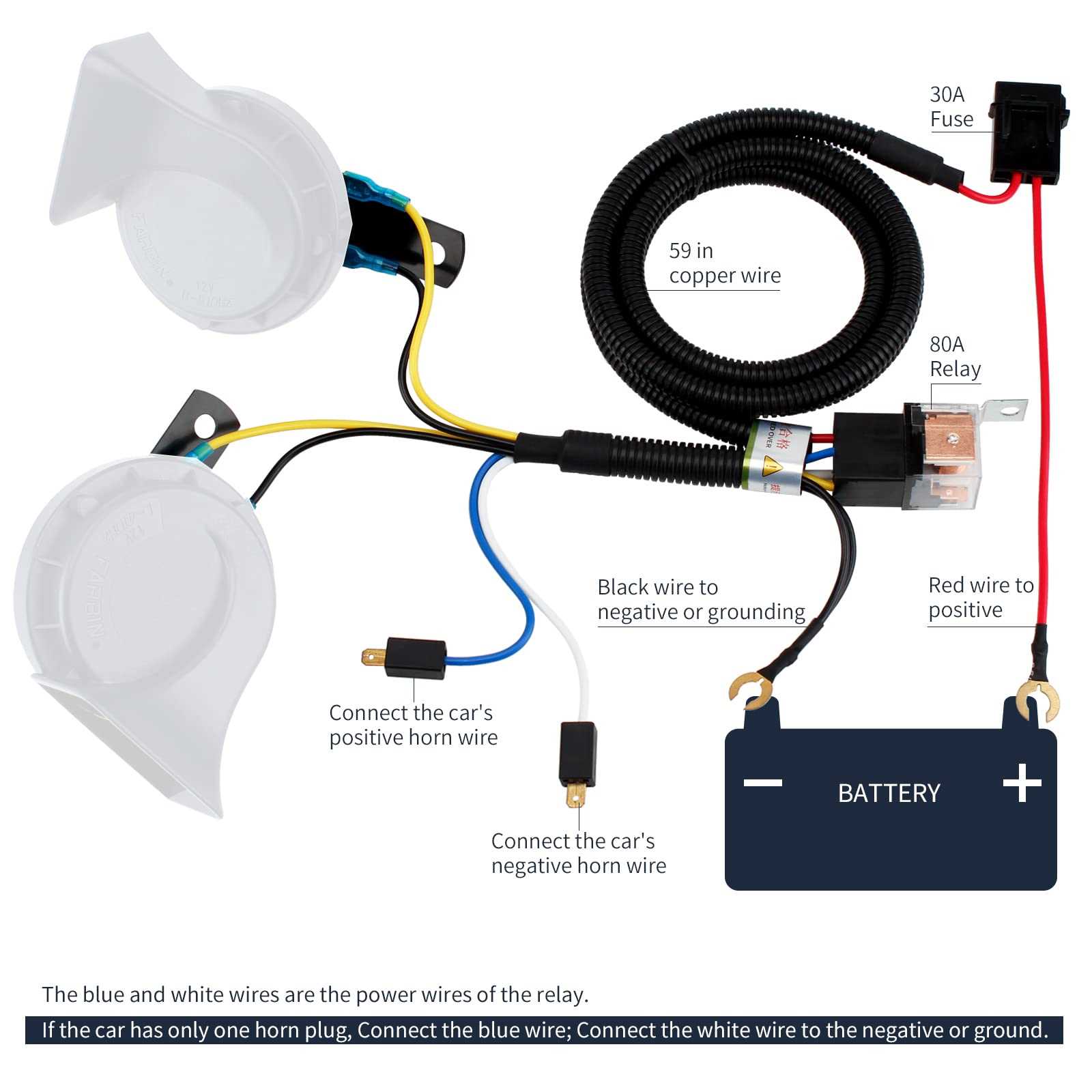 car horn relay wiring diagram