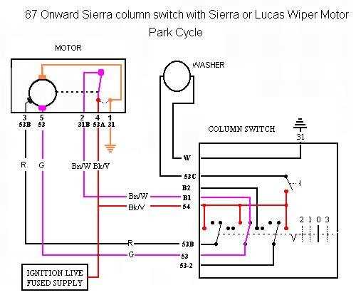 ford 5 wire wiper motor wiring diagram
