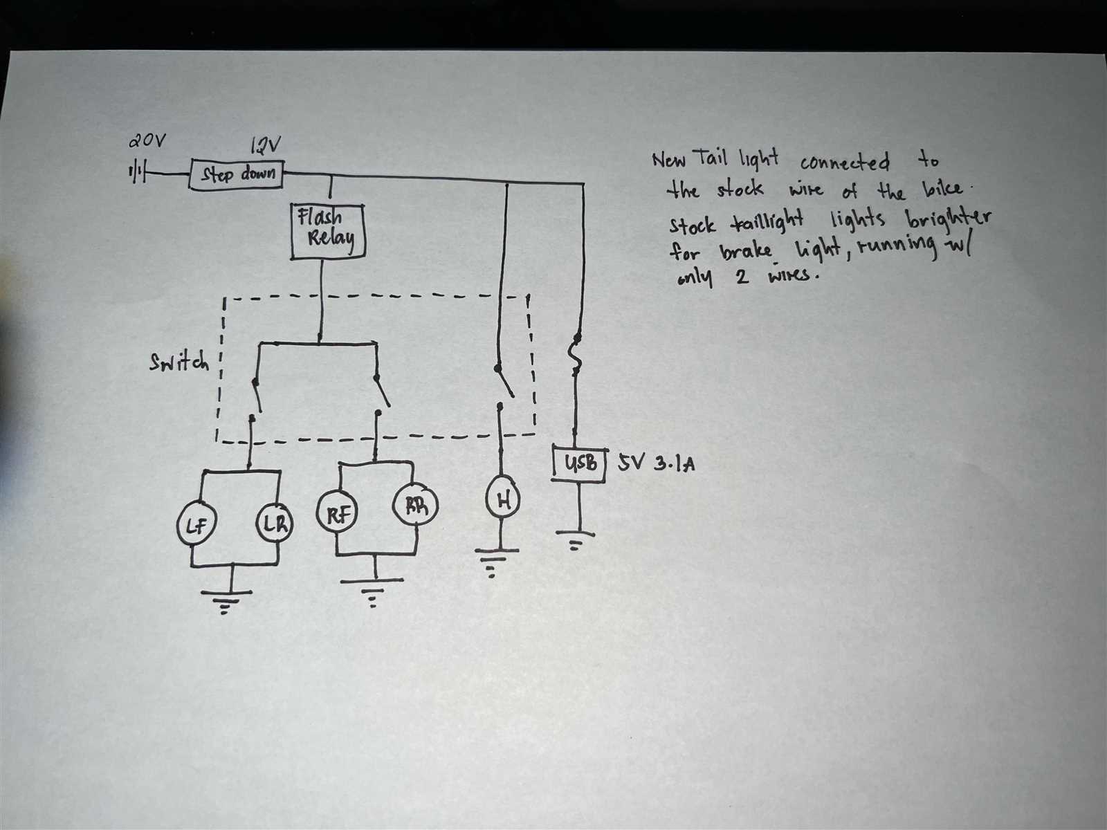 brake light and turn signal wiring diagram