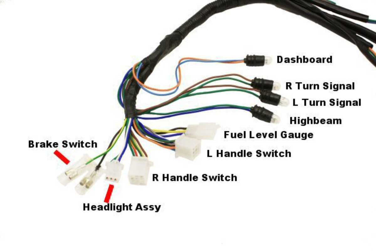 50cc scooter wiring harness diagram